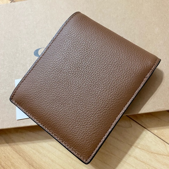 💯OUTSTOCK/NEW🆕Coach Men Bifold Wallet🆕saddle - Picture 5 of 7
